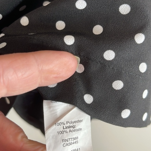 J. Crew Factory Polka Dots Black White Sun Dress Pockets Adjustable Straps 6 - Picture 12 of 14